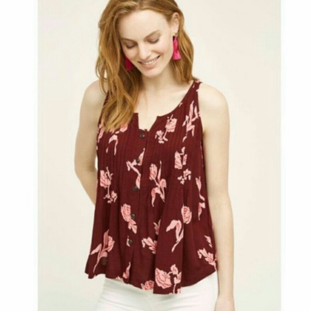 Maeve pink floral tank